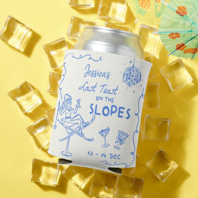 Letzten Toast auf den Pisten Bachelorette Wochenen Dosenkühler (In Situ Sommer)