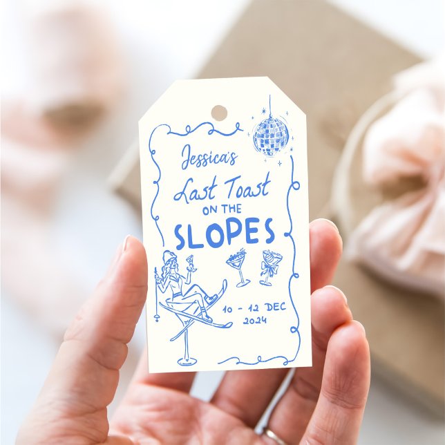 Letzten Toast auf den Pisten Bachelorette Wochenen Geschenkanhänger (Von Creator hochgeladen)
