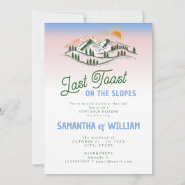 Letzten Toast auf den Pisten Joint Bach Ski Weeken Einladung