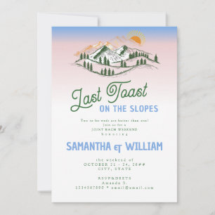 Letzten Toast auf den Pisten Joint Bach Ski Weeken Einladung