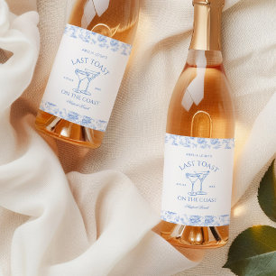 Letzten Toast auf der Flora-Küste Bachelorette Weinetikett