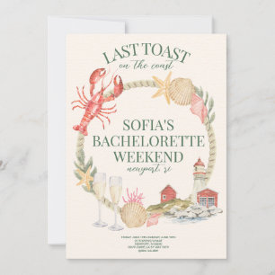 Letzten Toast auf der Küste Bachelorette Einladung