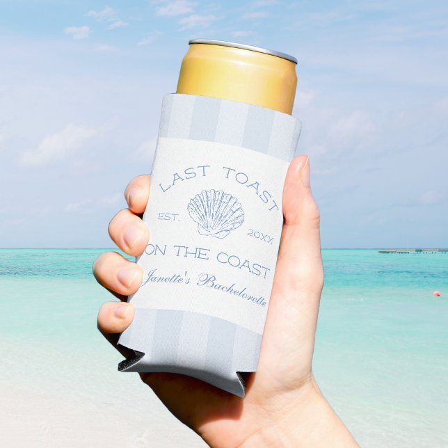 Letzten Toast auf der Küste Junggeselinnen-Abschie Selters Dosenkühler (Last Toast On The Coast Bachelorette Party Favor Seltzer Can Cooler)