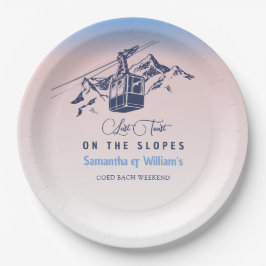 Letzten Toast auf der Piste Ski Bachelorette Viele Pappteller