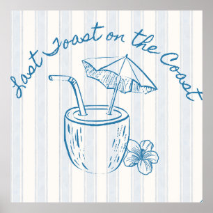 Letzten Toast über die Coast Junggeselinnen-Abschi Poster