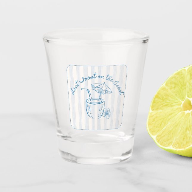 Letzten Toast über die Coast Junggeselinnen-Abschi Schnapsglas (Vorderseite)