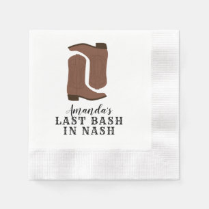 Letzter Bash in Nash Bachelorette Boots Serviette