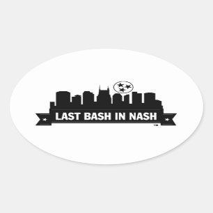 Letzter Bash in Nash Skyline Ovaler Aufkleber