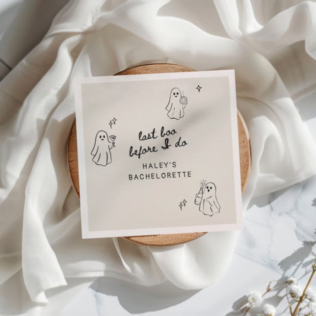 Letzter Boo, bevor ich quirky Halloween Bacheloret Serviette (Von Creator hochgeladen)