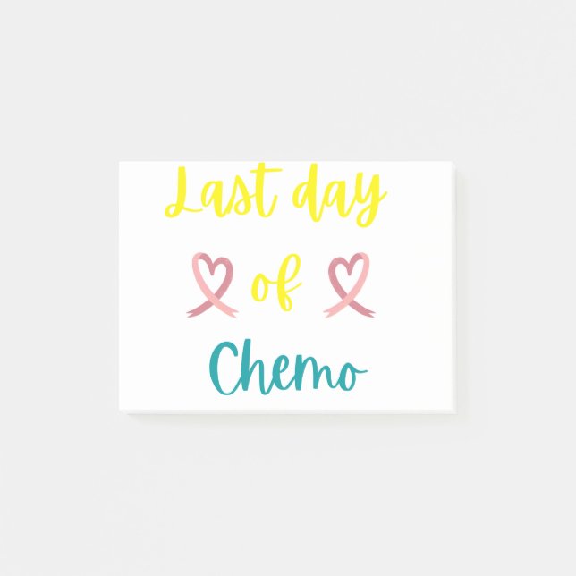 Letzter Chemo-Tag Post-it Klebezettel (Vorderseite)