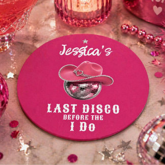 Letzter Discobesuch vor meiner Bachelorette Runder Pappuntersetzer