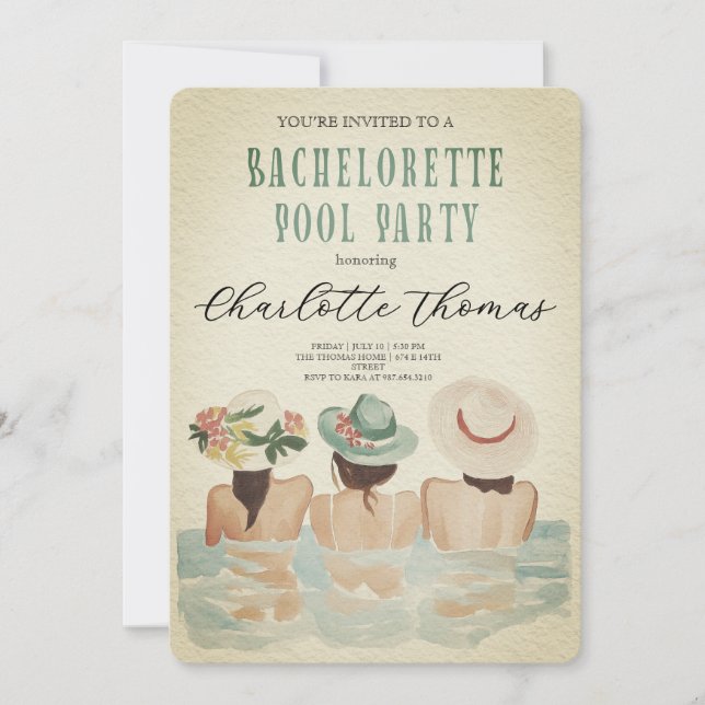 Letzter Flug vor dem Ring Bachelorette Bash Einladung (Vorderseite)