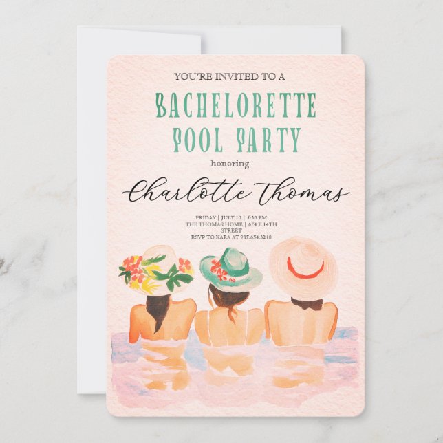 Letzter Flug vor dem Ring Bachelorette Bash Einladung (Vorderseite)