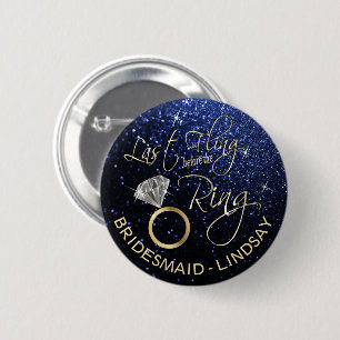 Letzter Flying Junggeselinnen-Abschied Blue Button