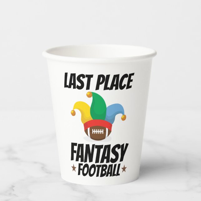 Letzter Platz Fantasy Football Pappbecher (Vorderseite)