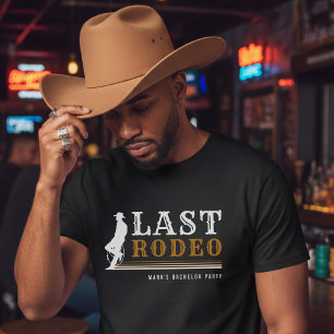 Letzter Rodeo Cowboy Junggesellenabschied Brown &  T-Shirt