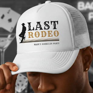 Letzter Rodeo Cowboy Junggesellenabschied Brown & Truckerkappe