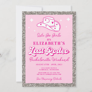 Letzter Rodeo Cowgirl Junggeselinnen-Abschied Einladung