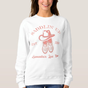Letzter Rodeo Cowgirl Pink Junggeselinnen-Abschied Sweatshirt