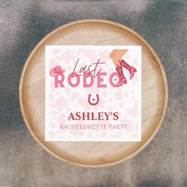 Letzter Rodeo Junggeselinnen-Abschied Lass uns Gir Serviette (Last Rodeo Bachelorette Party napkin)