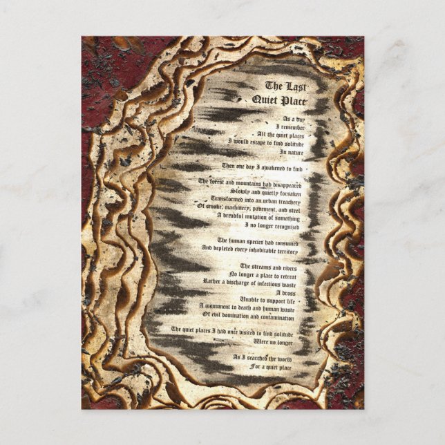 Letzter ruhiger Ort Postkarte (Vorderseite)