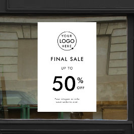 Letzter Sale | Rabatt für den Business Event-Logo- Fensteraufkleber