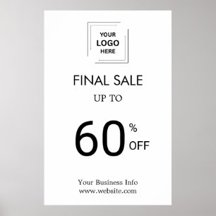Letzter Sale   Rabatt für den Business Event-Logo- Poster