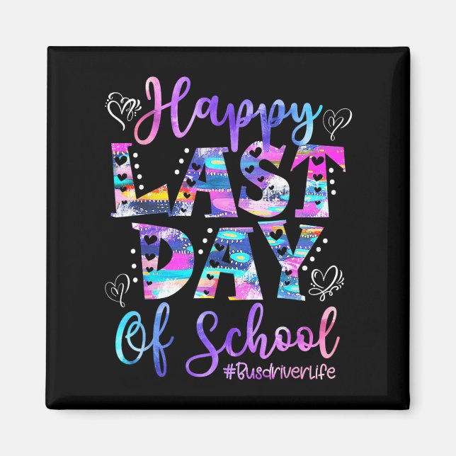 Letzter Schulbusfahrertag Sommersonntag 1 Magnet (Vorne)