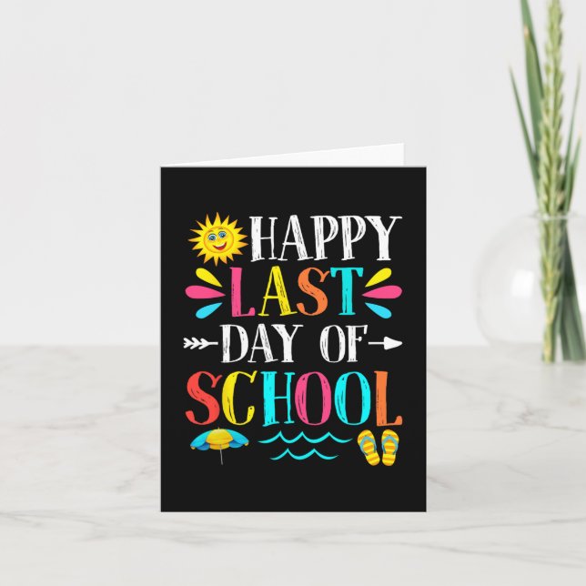 Letzter Schullehrer Schüler Abschluss Geschenk Karte (Vorderseite)