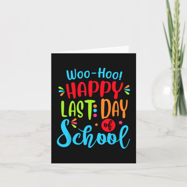 Letzter Schullehrer Schüler Abschluss Geschenk Karte (Vorderseite)