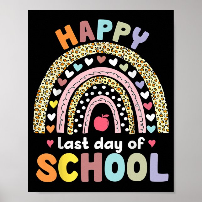 Letzter Schullehrertag Abschluss regnet Poster (Vorne)