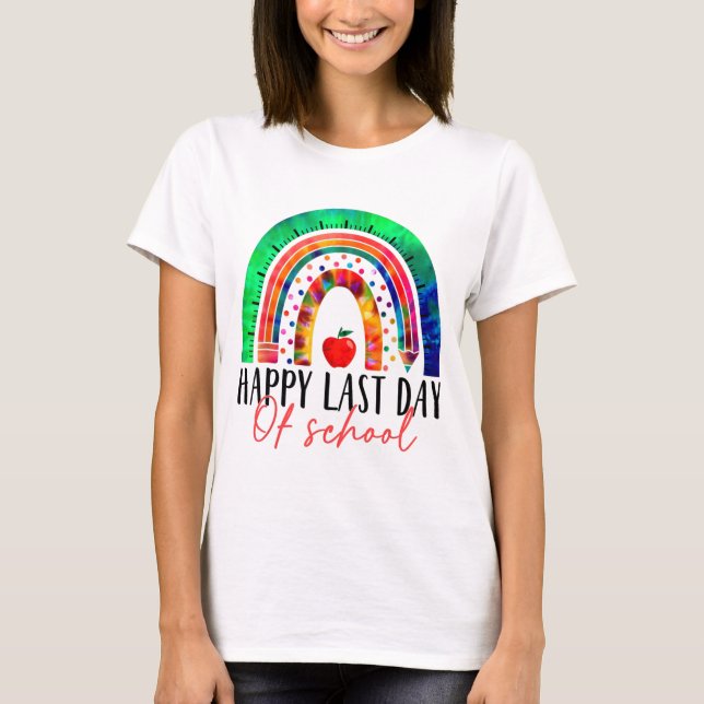 Letzter Schullehrertag Abschluss regnet T-Shirt (Vorderseite)