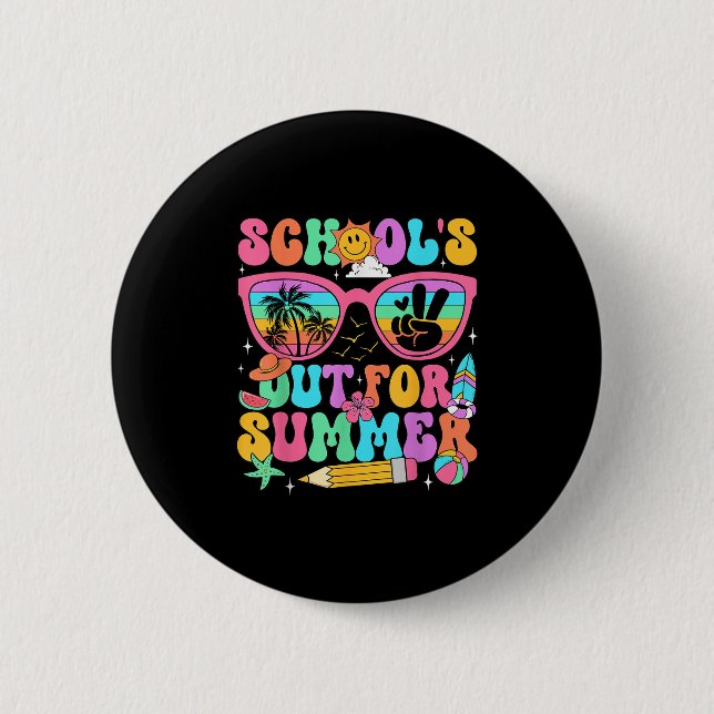 Letzter Schullehrertag im Sommer Button (Vorderseite)
