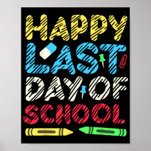 Letzter Schultag 2024 Absolvent Schüler Lehrer Kin Poster