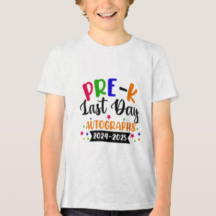 Letzter Schultag 2025 Autogramm pro K Gradu Tri-Blend Shirt