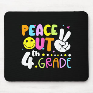 Letzter Schultag 4. Klasse Smiley Gesicht Peace Ou Mousepad