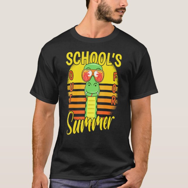 Letzter Schultag für Sommerferien Schlange T-Shirt (Vorderseite)