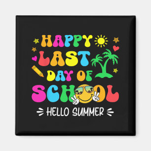Letzter Schultag Hallo Sommer Schüler und unterric Magnet