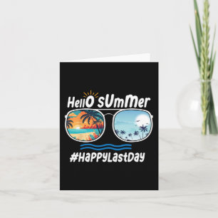 Letzter Schultag Hallo Sommer Sungles Beach 1 Karte
