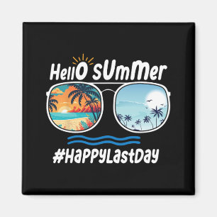 Letzter Schultag Hallo Sommer Sungles Beach 1 Magnet