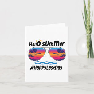 Letzter Schultag Hallo Sommer Sungles Beach 2 Karte