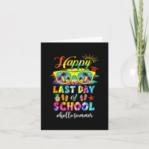 Letzter Schultag Hallo Sommerlehrer Student Karte