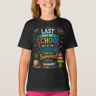 Letzter Schultag in den Sommer Lehrkräfte T-Shirt