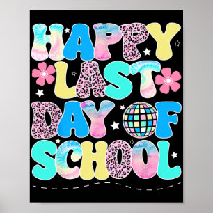Letzter Schultag Kinder Lehrer Schüler Abschluss Poster