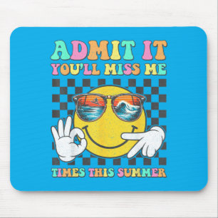 Letzter Schultag Lehrer Anzeige Du wirst 67 Sommer Mousepad