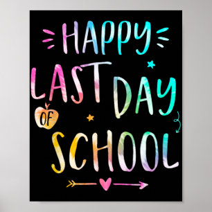 Letzter Schultag Lehrer Frauen Kinder  Poster