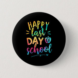 Letzter Schultag Lehrer Schüler Abschluss 9  Button