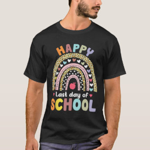 Letzter Schultag Lehrer Schüler Abschluss Regen T-Shirt
