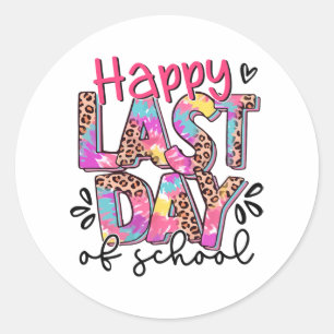 Letzter Schultag Shirt Lehrer Abschluss Shirt Runder Aufkleber