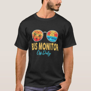 Letzter Schultag Sommer Bus Monitor von der Dienst T-Shirt